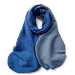 Gradient Mixed-color Scarf Winter Double-sided Wrinkled Imitation Cashmere Scarf Popular Versatile And Elegant Shawl For Women - EX-STOCK CANADA