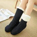 Calcetines de lujo de punto de punto cálido de invierno Inicio Inicio de calcetines de alfombras sin deslizamiento para hombres y mujeres