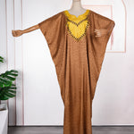Vestido largo estilo étnico africano con vuelo, Oriente Medio, AliExpress, ropa musulmana para mujer, escote en V, talla grande - EX-STOCK Canada