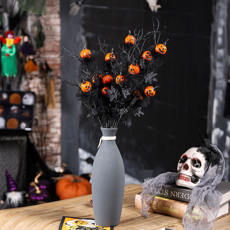 Halloween Decorations Black Horror Pumpkin Twig Cutting Bouquet EX-STOCK