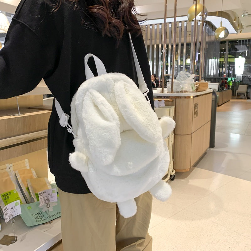 Autumn And Winter Plush Backpack With Large Capacity EX-STOCK