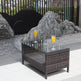 Outdoor-Patio-Möbel-Couchtisch mit klargespannter SicherheitsglasplatteEX-STOCK Canada 