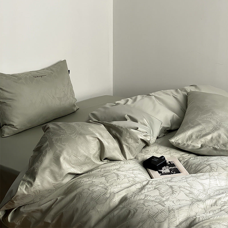 Long Velvet Jacquard Four Piece Pure Cotton Duvet Cover EX-STOCK Canada 