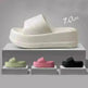 7cm High Heel Flat Slippers Summer Solid Color Non-slip Floor Home Shoes Outdoor Garden Slippers For Women - EX-STOCK CANADA
