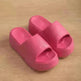 7cm High Heel Flat Slippers Summer Solid Color Non-slip Floor Home Shoes Outdoor Garden Slippers For Women - EX-STOCK CANADA