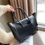 Fashion Leather Shoulder Bag Large Capacity Handbags Simple Retro Tote Bags EX-STOCK