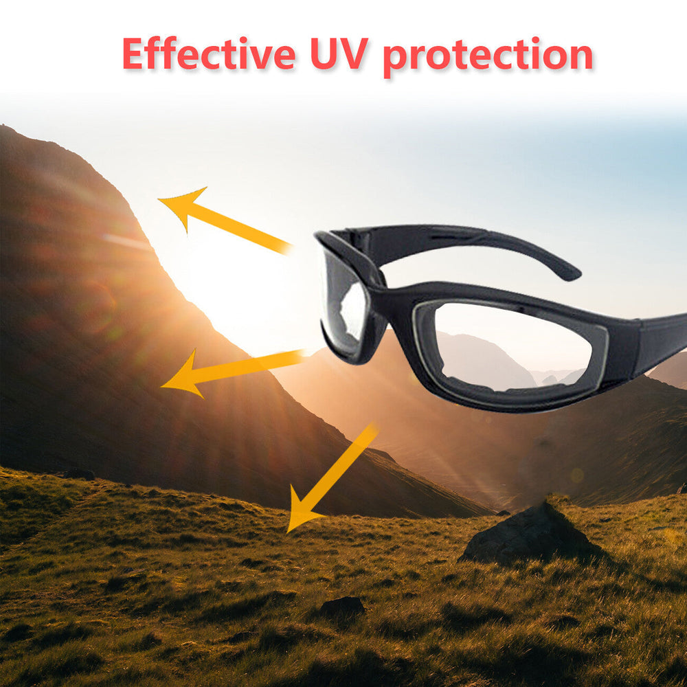Cycling Sunglasses Chopper Outdoor Sports Glasses For Men Women Wrap Around UV400 Protection For Fishing Driving Glasses Windproof Clear Lens EX-STOCK