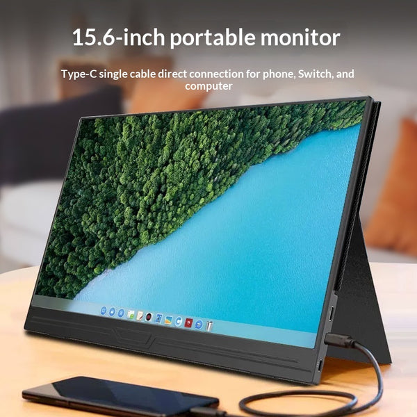 Monitor portátil de 15.6 pulgadas 1080P – IPS FHD, HDMI y Type-C, 60Hz