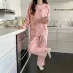 2 piezas de otoño para mujeres Pajamas cálidos de invierno