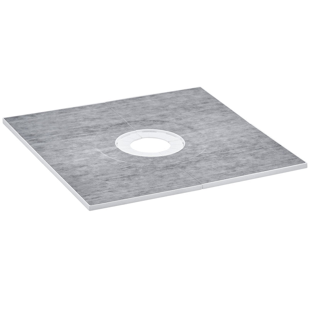 Shower Curb Kit, 36x36 Shower Pan Kit With 6.3 Central Drain, Lightweight EPS Shower Installation Kits With 2 Waterproof Cloths, Shower Pan Slope Sticks Fit For Bathroom EX-STOCK