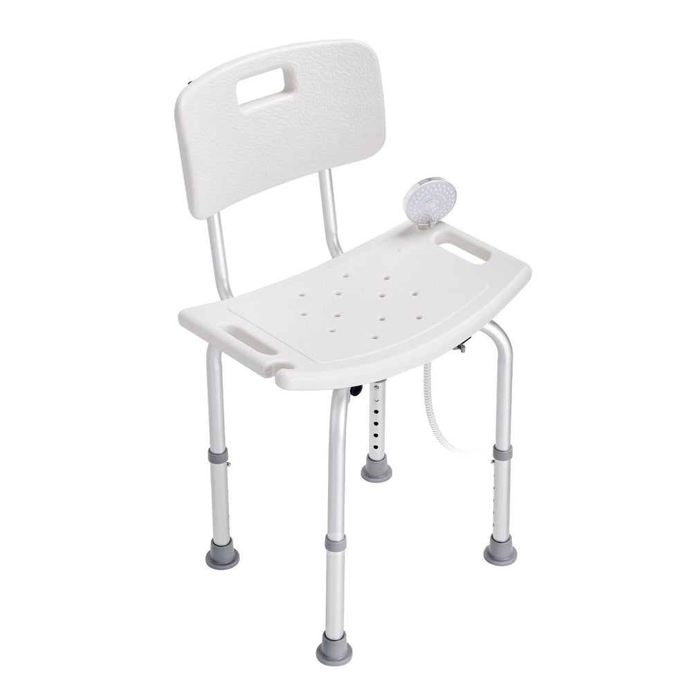 Shower Chair, Shower Seat With Back, Adjustable Height Shower Stool, Shower Chair For Inside Shower Bathtub, Non-slip Bathroom Bench Bath Chair For Elderly Disabled Handicap, 350 Lbs Capacity EX-STOCK