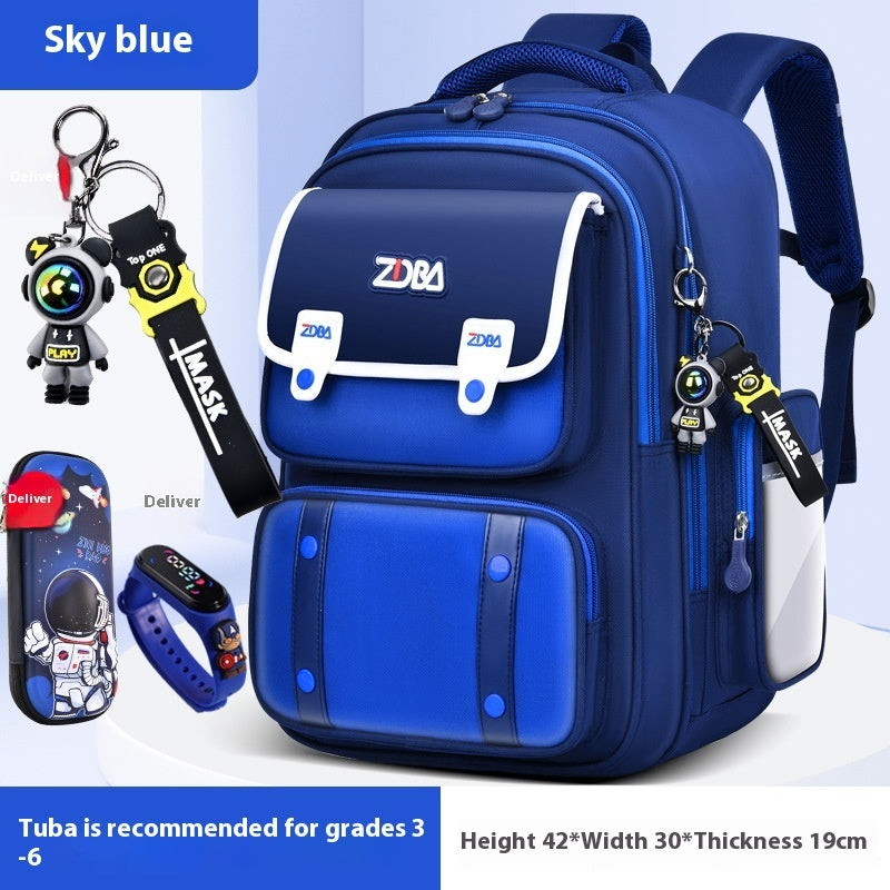 Schoolbag Boy Elementary School Students Three Four To Six Grade EX-STOCK