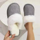 Winter Warm Plush Slippers Home Indoor Non-slip Bedroom Floor Soft Fuzzy Slipper For Couple Fashion Solid House Shoes - EX-STOCK CANADA