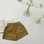 Casual Elastic Capri Pants Girls' Short pant for girls Neutral short pant for kids