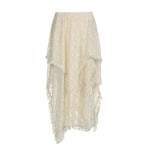 Fashionable Retro Trendy Irregular Midi Lace Skirt - EX-STOCK CANADA