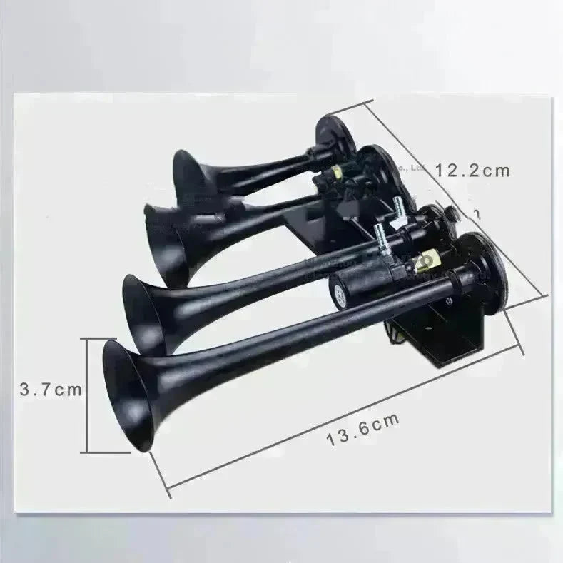 Four-pipe Modified Air-controlled Truck Train Horn Loud Air Pressured Horn - EX-STOCK CANADA