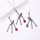 3pcs Halloween Skeleton Earrings And Necklace Set Creative Retro Personality Jewelry Accessories EX-STOCK