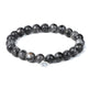 Lava Volcanic Stone Couple Magnetic Clasp Bracelet