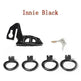Male BDSM Scrotal Tract Positive And Negative Pole Chastity Lock - EX-STOCK CANADA