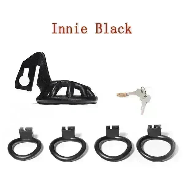 Male BDSM Scrotal Tract Positive And Negative Pole Chastity Lock - EX-STOCK CANADA