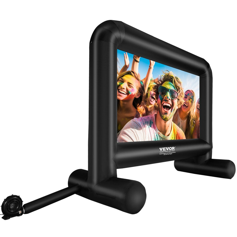 Inflatable Movie Screen, 16 FT Inflatable Projector Screen For Outside With Blower And Carrying Bag, Front Rear Projection, Oxford Fabric Blow Up Screen For Outdoor Parties Backyard Movie Nig EX-STOCK