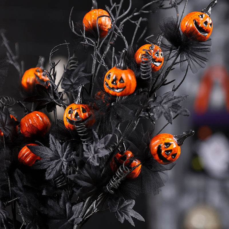 Halloween Decorations Black Horror Pumpkin Twig Cutting Bouquet EX-STOCK
