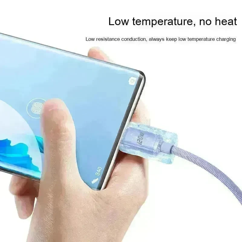 120W Data Cable Type-C Mobile Phone Charging Cable - EX-STOCK CANADA