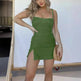 Fashion Slim Fit Slit Sling Denim Mini  sleeveless Dress Women - EX-STOCK CANADA