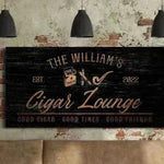 Personalized Farmhouse Wall Art for Cigar rooms, Bars and Lounges - EX-STOCK CANADA