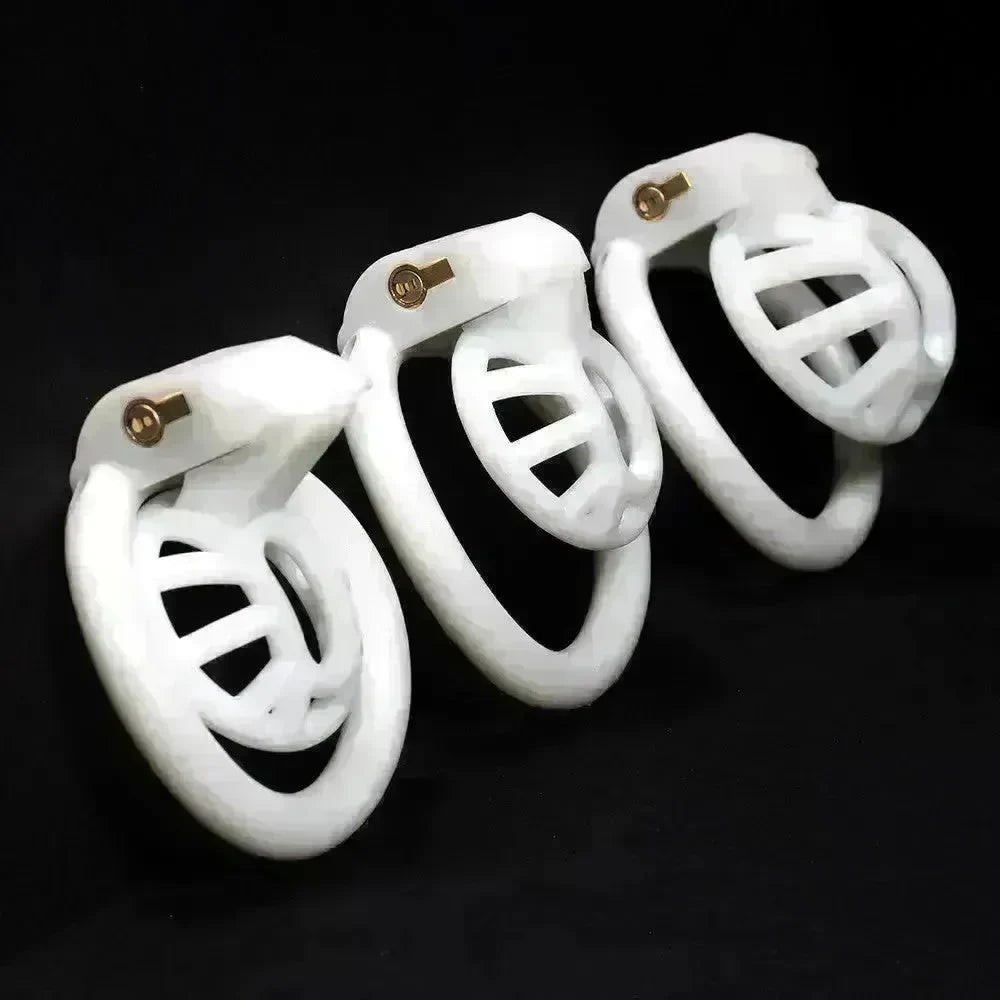 Male BDSM Scrotal Tract Positive And Negative Pole Chastity Lock - EX-STOCK CANADA