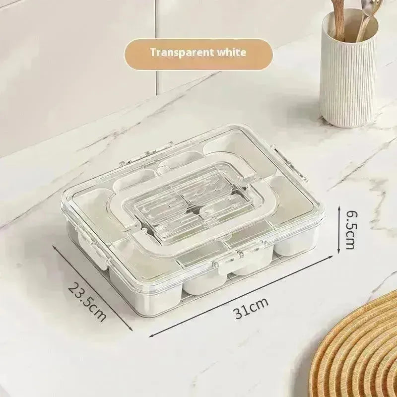 8-Grid Divided Serving Tray - Cream White - EX-STOCK CANADA