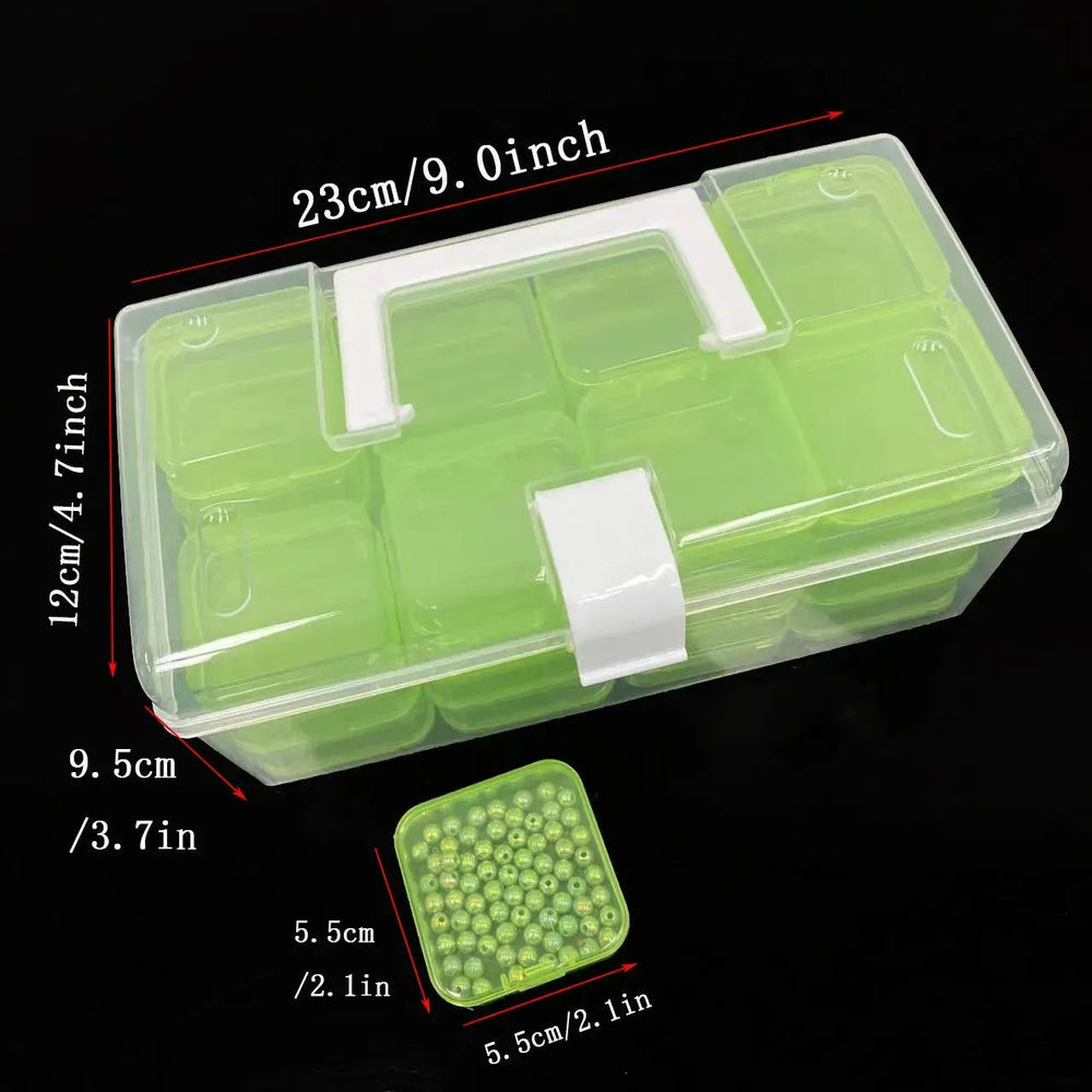 32-grid Transparent Plastic Storage Box Large Capacity Portable - EX-STOCK CANADA