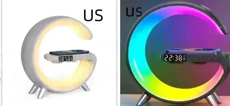 G shaped Wireless Phone Charging Night LED Lamp Bluetooth Speaker - EX-STOCK CANADA