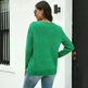 Fawn Reindeer jacquard christmas sweater Round neck women - EX-STOCK CANADA