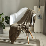 Fringed Knitted Small Blanket Napping Blanket Sofa Blanket EX-STOCK Canada 