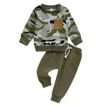 Children's Autumn And Winter Camouflage Suit Unisex Two piece for kids