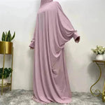 Batwing manga llanura abaya para mujeres arabarab eid jalabiya para mujeres ropa islámica para mujeres
