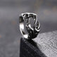 Men's Domineering Open Dragon Claw Ring Punk Chrome Jewelry Titanium Steel Dragon Claw Heart Party Rings For Men EX-STOCK