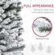 7.5ft Flocked Christmas Tree, Pencil Christmas Tree With Realistic Branch Tips, Folding Metal Stand, Green EX-STOCK Canada 