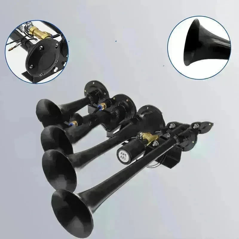 Four-pipe Modified Air-controlled Truck Train Horn Loud Air Pressured Horn - EX-STOCK CANADA
