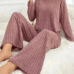 Round Neck Loose Trousers Suit Homewear