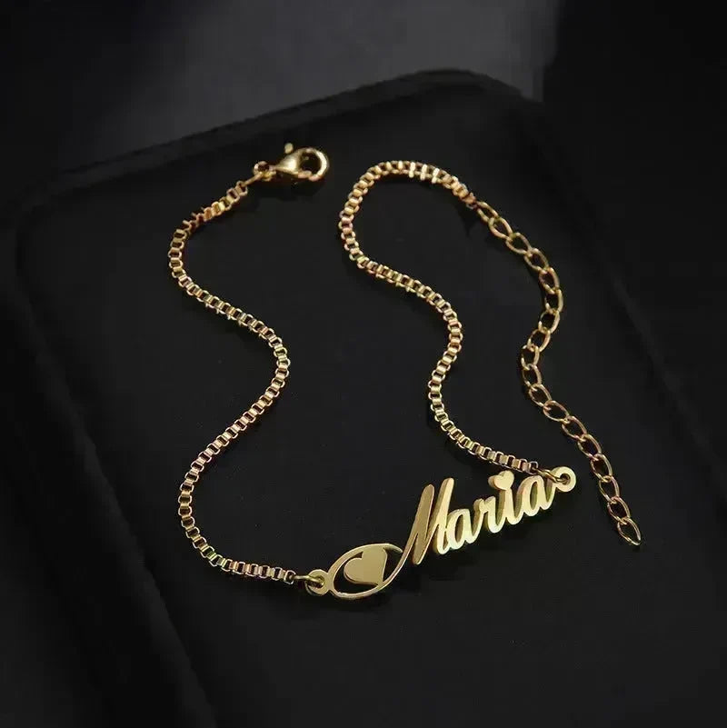 Women Custom and Personalized  Stainless Steel English Letter Bracelet From Europe And America - EX-STOCK CANADA