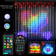 Bluetooth RGB LED Curtain String Lights — product view 7 of 12 | EX-STOCK