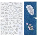 50pcs Water Soluble Stick and Stitch Embroidery Patterns stickers for Clothes - EX-STOCK CANADA