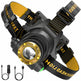 LED Headlamp Rechargeable Head Torch Zoom Headlight Lamp Powerful Flashlight Fishling Driving Camping Light With 3 Modes Work Light EX-STOCK
