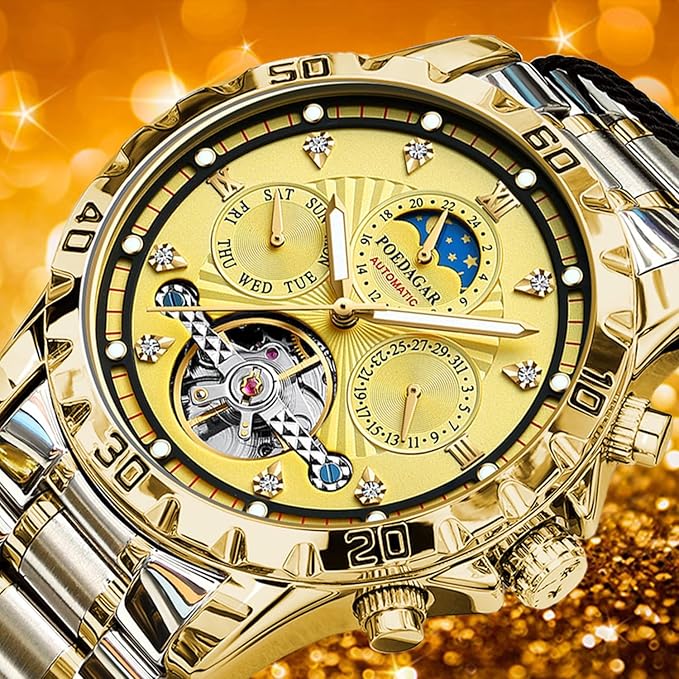 Men's Mechanical Watch Waterproof Luxury Multifunctional Men's Wrist Watch | EX-STOCK Canada 