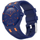 Blue orange Swatch × AP Royal Oak Integrated Silicone Watch Strap | 8 Colours, 2 Crown Positions