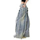Jeans Destroyed Loose Burrs Wide Leg Bootcut Pants - EX-STOCK CANADA