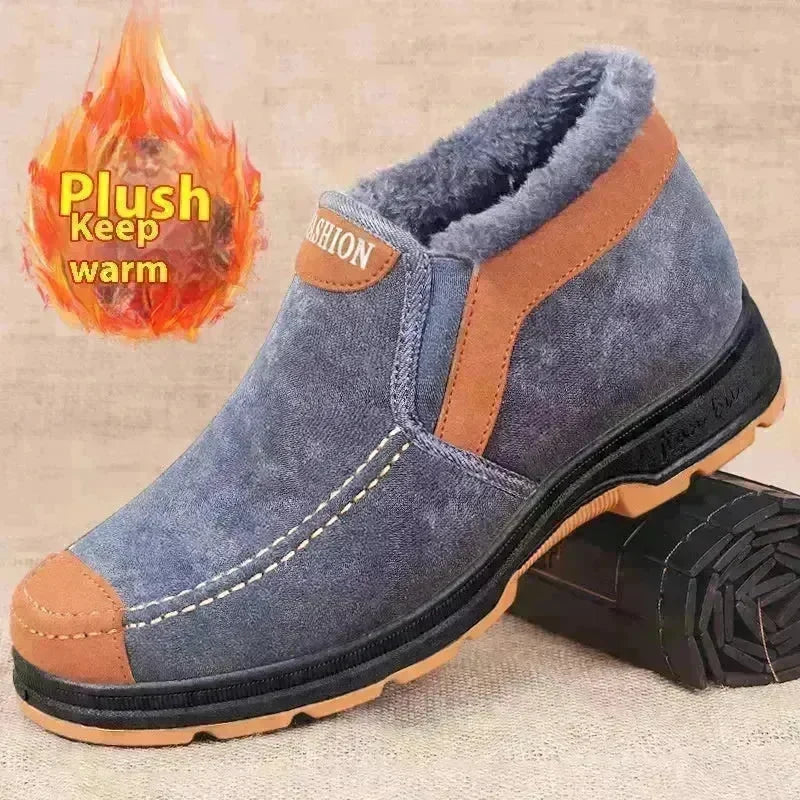 Men's Traditional Cotton Shoes Warm With Velvet Winter Boot - EX-STOCK CANADA
