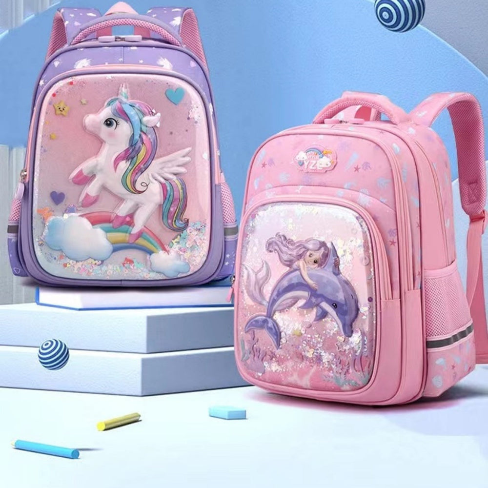 Decompression Waterproof Good-looking Mermaid Children Backpack EX-STOCK
